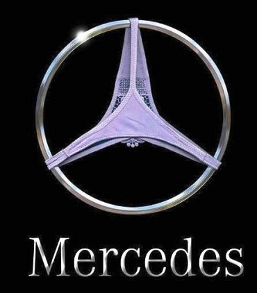 Логотип Mercedes из стрингов